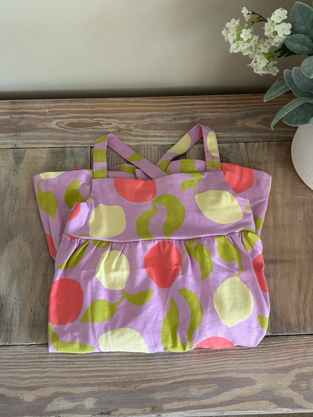 Hanna Andersson Citrus Sunshine on Tea Rose Crossback Sundress ☀️🆕 - Picture 3 of 8